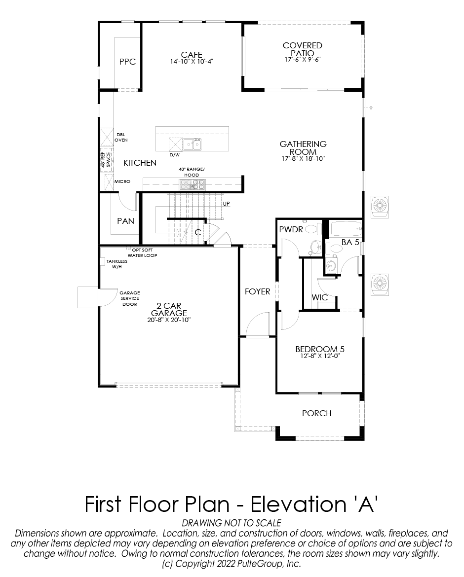 First Floor Plan - Elevation A - Plan Three - Skyline at Deerlake Ranch